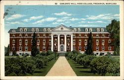 Coblentz Hall, Hood College Frederick, MD Postcard Postcard