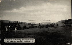 A Portion of the Corey Creek Golf Course and Roosevelt Highway Postcard