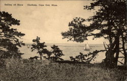 Sailing Off Shore, Chatham, Cape Cod Postcard