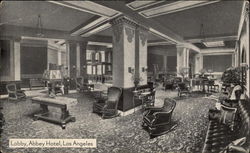 Lobby, Abbey Hotel Los Angeles, CA Postcard Postcard