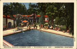 Bakersfield Inn, CA, Swimming Pool California Postcard Postcard