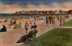 Concordville Bathing Beach and Boardwalk York Beach, ME Postcard Postcard