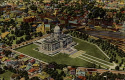 State Capitol From The Air Providence, RI Postcard Postcard