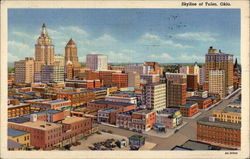 Skyline of Tulsa, Okla Oklahoma Postcard Postcard