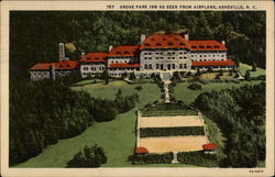 Grove Park as seen from airplane Asheville, NC Postcard Postcard