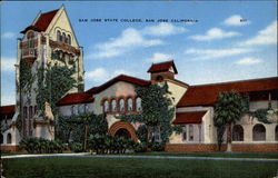 San Jose State College Postcard