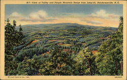 H-7 View of Valley and Pisgah Mountain Range from Jump-off Postcard