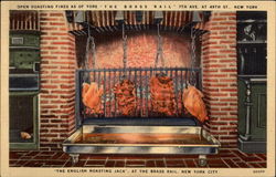 "The English Roasting Jack" at the Brass Rail "Open Roasting Fires As Of Yore" Postcard