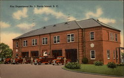 Fire Department No. 1 Parris Island, SC Postcard Postcard