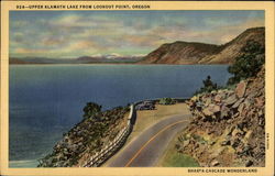 Upper Klamath Lake from Lookout Point, Shasta-Cascade Wonderland Oregon Postcard Postcard