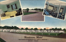 Henderson Motel North Carolina Postcard Postcard