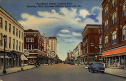 Broughton Street, Main Business District, Savannah, Ga Postcard