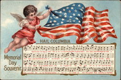 Memorial Day Souvenir: Hail Columbia Songs & Lyrics Postcard Postcard