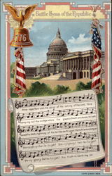 Battle Hymn of the Republic Songs & Lyrics Postcard Postcard