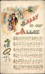 Sally in Our Alley Songs & Lyrics Postcard Postcard