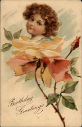 Birthday Greetings Fantasy Postcard Postcard