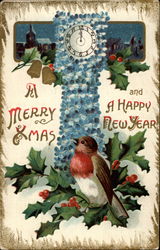 A Merry Xmas and A Happy New Year Postcard