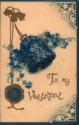 To my Valentine Figures Made of Flowers Postcard Postcard