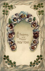 A Prosperous and Happy New Year Postcard