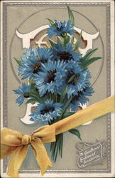 Cornflower: Emblem of Constancy Flowers Postcard Postcard