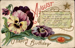 Happy August Birthday Months Postcard Postcard