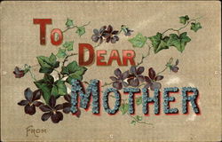 To Dear Mother Postcard