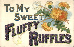 To My Sweet Fluffy Ruffles To My Dear... Postcard Postcard