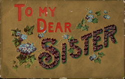 To My Dear Sister Postcard