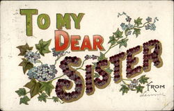 To My Dear Sister Postcard