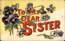 To My Dear Sister Postcard