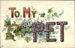 To My Pet To My Dear... Postcard Postcard