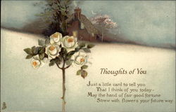 Thoughts of You Greetings Postcard Postcard