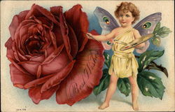 Winged Cherub Postcard