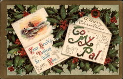 A Merry Christmas To My Pal Postcard