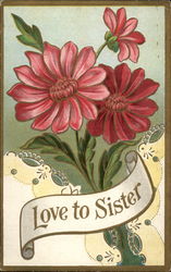 Love to Sister To My Dear... Postcard Postcard