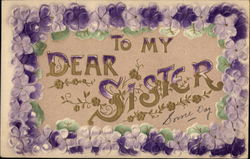 To My Dear Sister Postcard