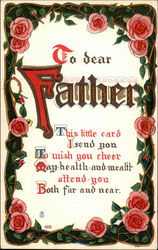 To Dear Father Postcard