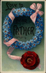 Love to Dear Father Postcard