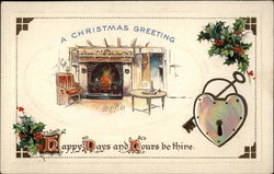 A Christmas Greeting Postcard