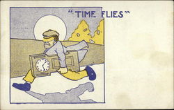 Time Flies Crooks Postcard Postcard