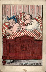 Stop Your Tickling Jack! Couples Postcard Postcard