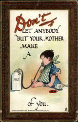 Don't Let Anybody but Your Mother Make a Baby of You Postcard