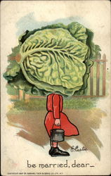 "Lettuce" be married, dear - Postcard