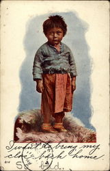 Native American child Native Americana Postcard Postcard