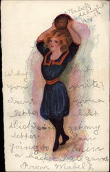 An Athlete in Bloomers Postcard