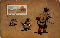 Bears go Hunting Postcard