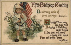 Fifth Birthday Greeting Postcard Postcard