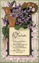 Violet--Faithfulness Flowers Postcard Postcard