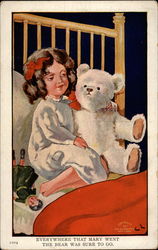 Everywhere that Mary Went the Bear was Sure to Go Postcard