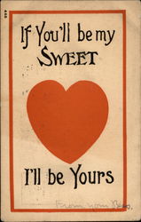 If You'll be my sweet, I'll be Yours Hearts Postcard Postcard